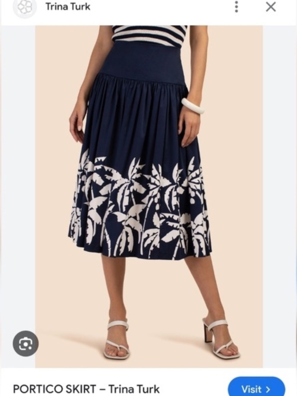 NWT Trina Turk Ink Portico Skirt, Size 4